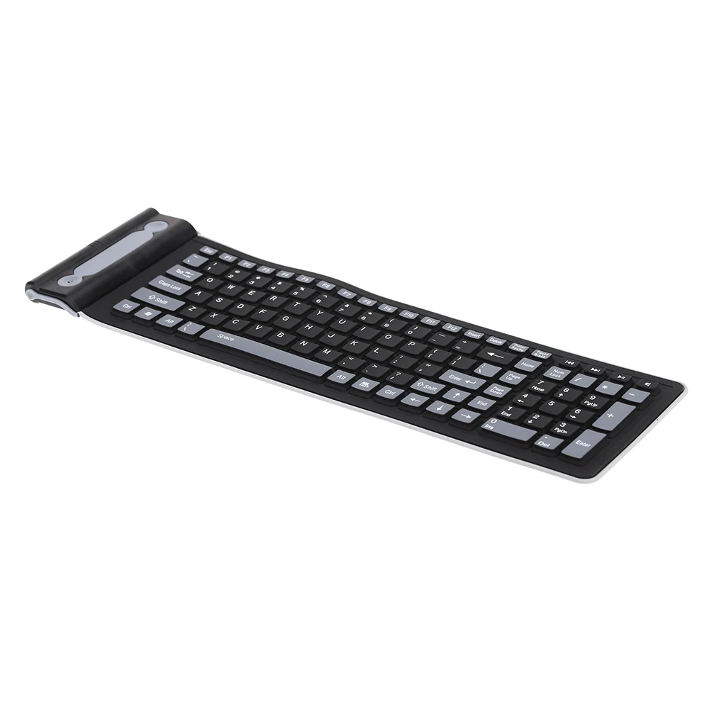 2.4 Portable Wireless Keyboard Mini Flexible Roll Up Water Resistant Washable Soft Silicone with USB Receiver for PC Tablet
2.4 Portable Wireless Keyboard Mini Flexible Roll Up Water Resistant Washable Soft Silicone with USB Receiver for PC Tablet