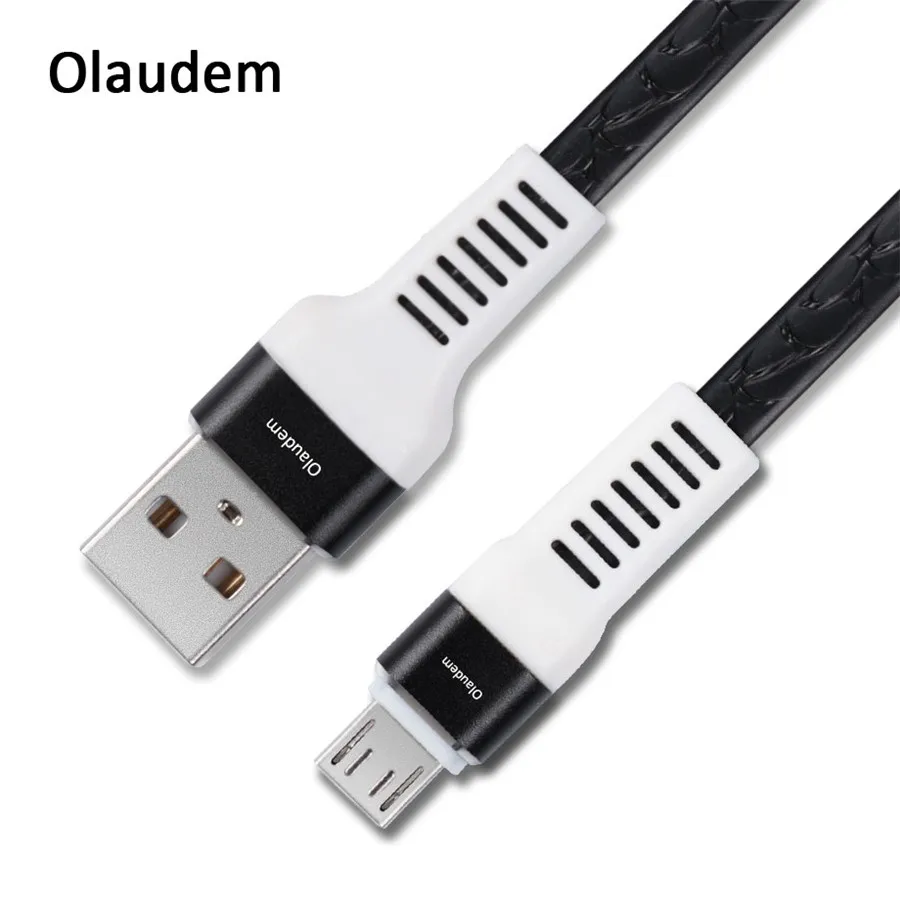 Olaudem плоский TPE Micro USB кабель 2A быстрая зарядка зарядный для телефона Android кабели