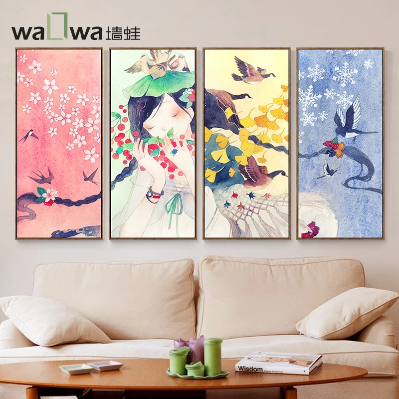 The wall frog girl Xia Xiaoxun modern minimalist four seasons frameless painting painting murals decorative painting the living
The wall frog girl Xia Xiaoxun modern minimalist four seasons frameless painting painting murals decorative painting the living