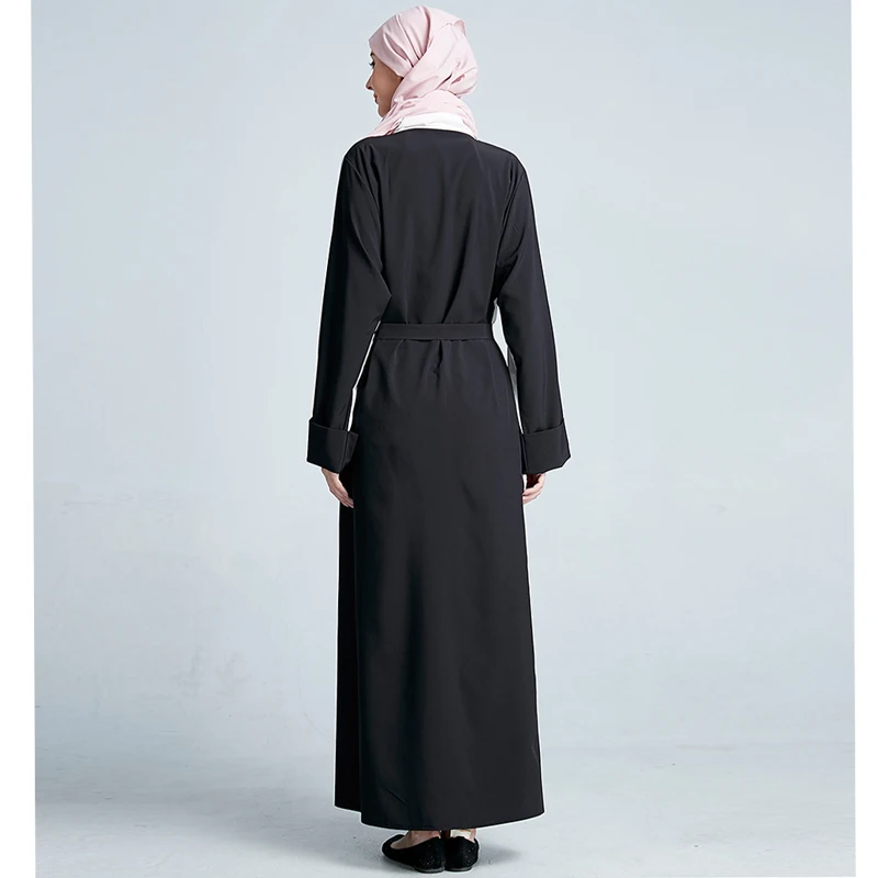 Исламская Абая женское мусульманское платье Восточный кафтан из Дубая Черный и