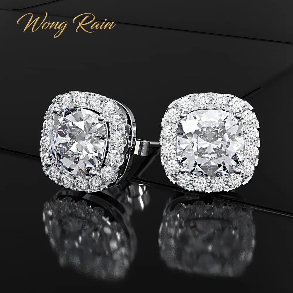 Wong Rain Luxury 925 Sterling Silver Created Moissanite Gemstone Ear Studs Earrings Wedding Engagement Fine Jewelry Wholesale
Wong Rain Luxury 925 Sterling Silver Created Moissanite Gemstone Ear Studs Earrings Wedding Engagement Fine Jewelry Wholesale