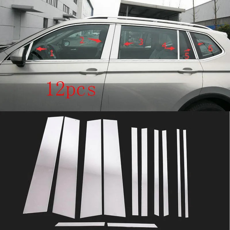 12 шт. автомобиль Нержавеющая сталь центр окна Piilars украшения крышки B + C Столбы Накладка для VW Tiguan 2017 2018
12 шт. автомобиль Нержавеющая сталь центр окна Piilars украшения крышки B + C Столбы Накладка для VW Tiguan 2017 2018