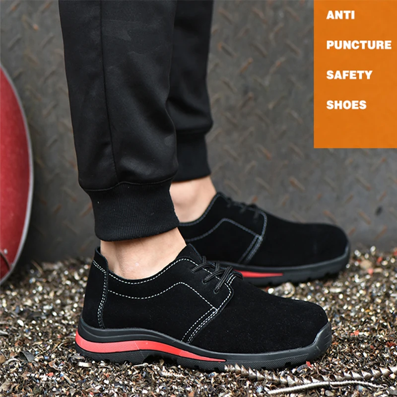 Fashion men's safety shoes cowhide suede work boots digital breathable casual anti-piercing steel toe cap protective shoes
Fashion men's safety shoes cowhide suede work boots digital breathable casual anti-piercing steel toe cap protective shoes