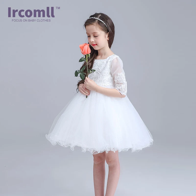 2017 Summer Princess Kids Wedding Dress Girl White Three Quarter Flower girl Party Dress Toddler Infant Children Clothes
2017 Summer Princess Kids Wedding Dress Girl White Three Quarter Flower girl Party Dress Toddler Infant Children Clothes