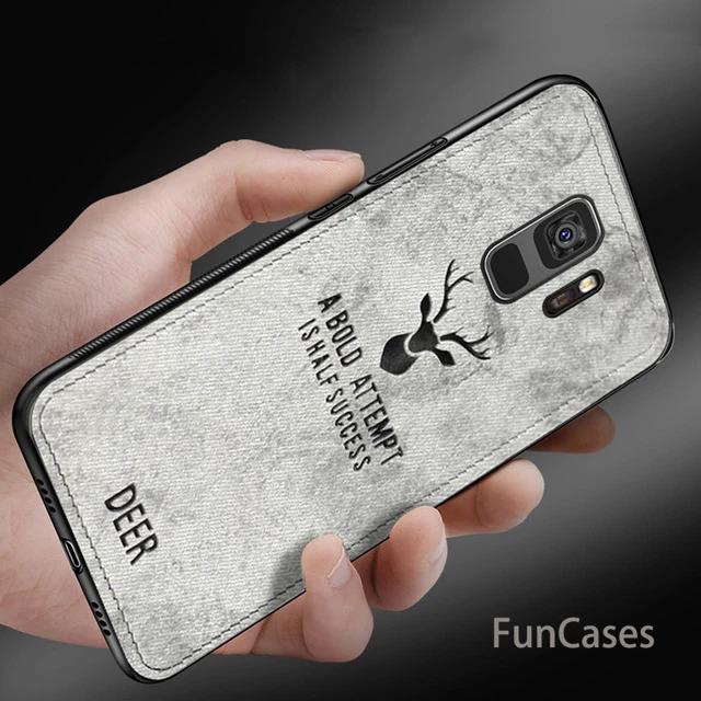 Для samsung Galaxy A8 2018 чехол из ткани с потертостями жесткая задняя крышка для A6 Plus