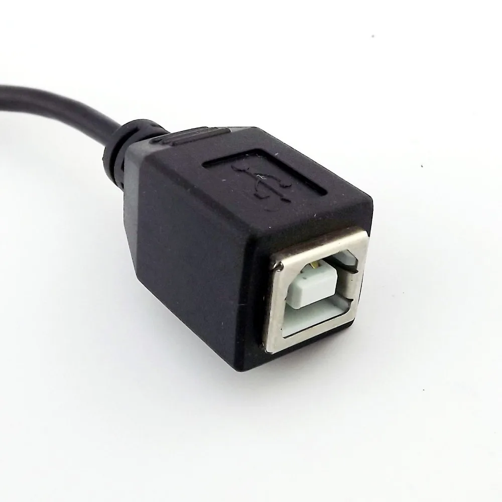 5x USB 2.0 A Male Plug to Type B Female Jack Scanner Printer Extend Converter Adapter Cable Cord Black 15cm | Электроника