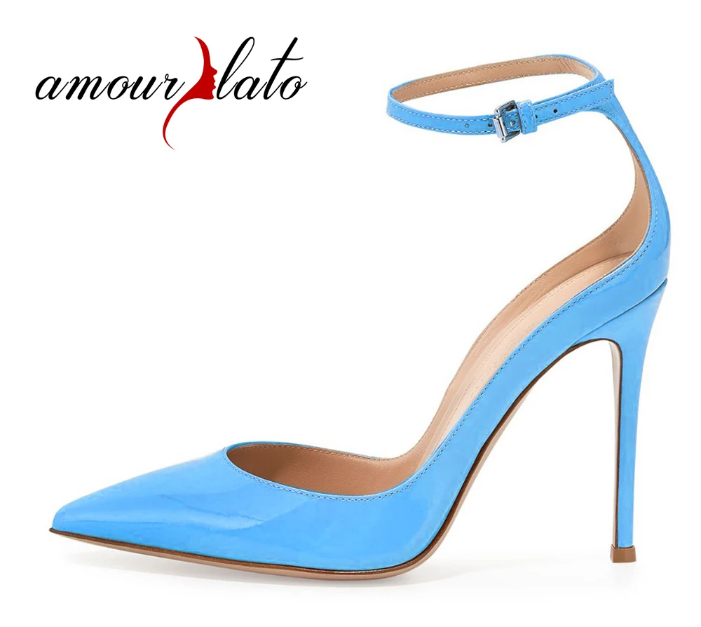 Amourplato Women's 100mm Ankle Strap Pumps Buckle Closure Closed Toe High Heel Pumps Pointed Toe 2018 Lady Summer Dress Shoes
Amourplato Women's 100mm Ankle Strap Pumps Buckle Closure Closed Toe High Heel Pumps Pointed Toe 2018 Lady Summer Dress Shoes
