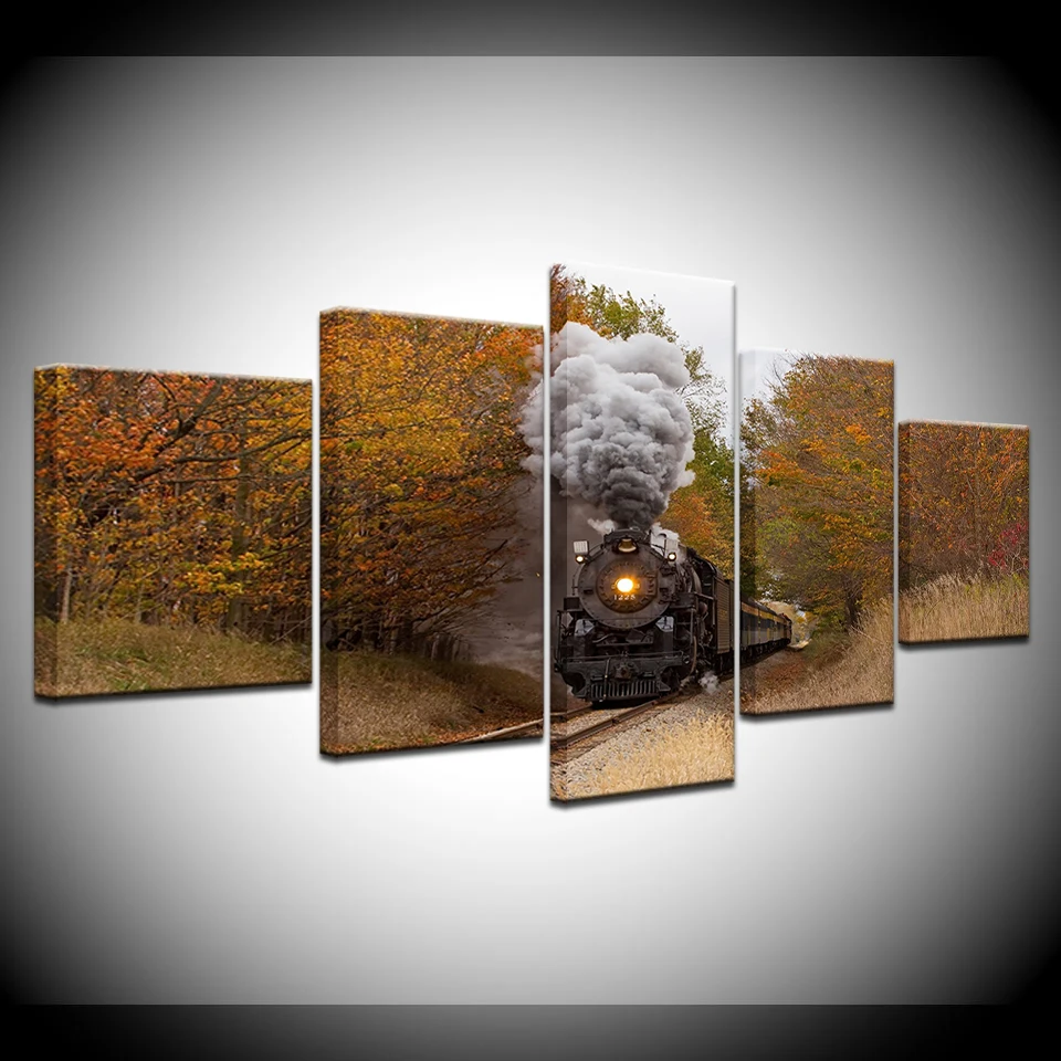 Trains Smoke 5 Piece HD Wallpapers Art Canvas Print modern Poster Modular art painting for Living Room Home Decor
Trains Smoke 5 Piece HD Wallpapers Art Canvas Print modern Poster Modular art painting for Living Room Home Decor