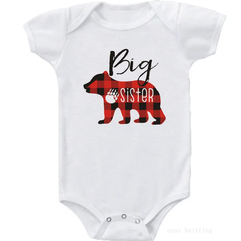 DERMSPE Newborn Baby Boy Girl Short Sleeve Letter Print Big Sister Red Bear Romper Summer Baby Clothes White
DERMSPE Newborn Baby Boy Girl Short Sleeve Letter Print Big Sister Red Bear Romper Summer Baby Clothes White