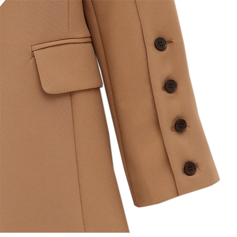 Suit Coat Female 2019 Spring And Autumn Fashion New Lapel Double-Breasted Long-Sleeved Slim Temperament Suit Coat H00187
Suit Coat Female 2019 Spring And Autumn Fashion New Lapel Double-Breasted Long-Sleeved Slim Temperament Suit Coat H00187
