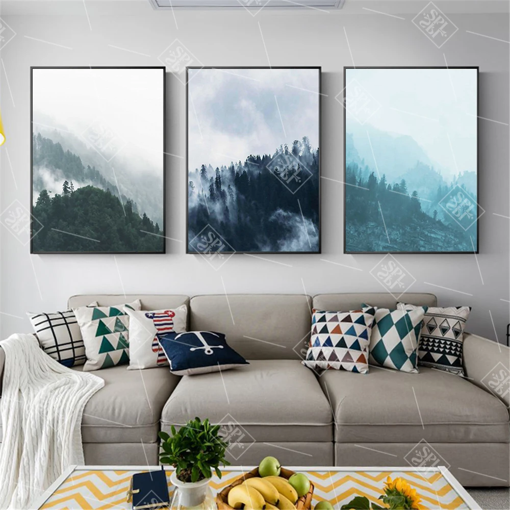 Unframed Canvas Painting Misty Forest Mist Mountain Landscape Posters and Prints Nordic Minimalist Wall Art Picture for Bedroom
Unframed Canvas Painting Misty Forest Mist Mountain Landscape Posters and Prints Nordic Minimalist Wall Art Picture for Bedroom