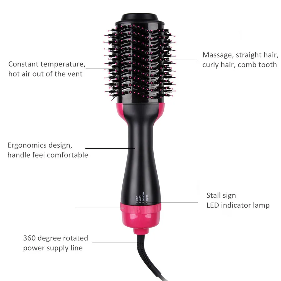 2019 Newest Fashion Hair Dryer and Volumizer Warm-Air Comb One Step Curling Oval Brush Design with Mixed Bristles
2019 Newest Fashion Hair Dryer and Volumizer Warm-Air Comb One Step Curling Oval Brush Design with Mixed Bristles