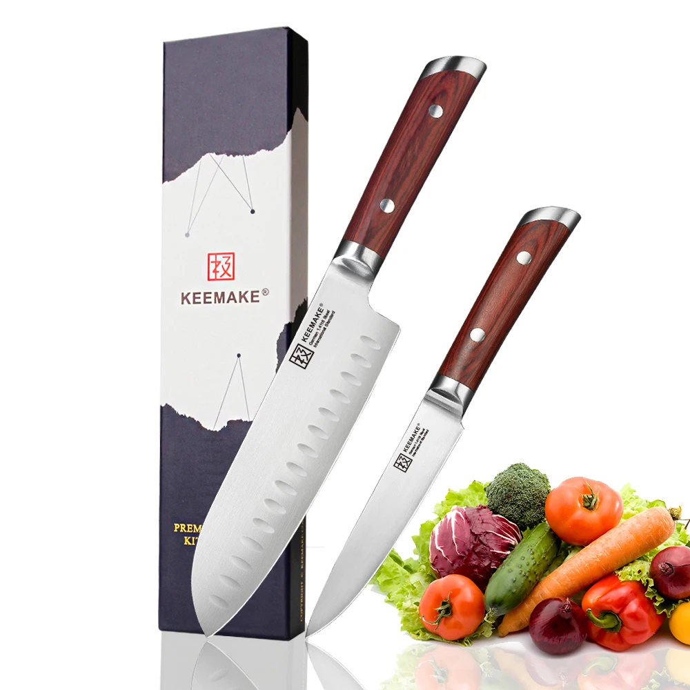 KEEMAKE High Quality Santoku Utility Knife German 1.4116 Steel Blade Kitchen Knives Set Color Wood Handle Sharp Meat Fruit Cut
KEEMAKE High Quality Santoku Utility Knife German 1.4116 Steel Blade Kitchen Knives Set Color Wood Handle Sharp Meat Fruit Cut