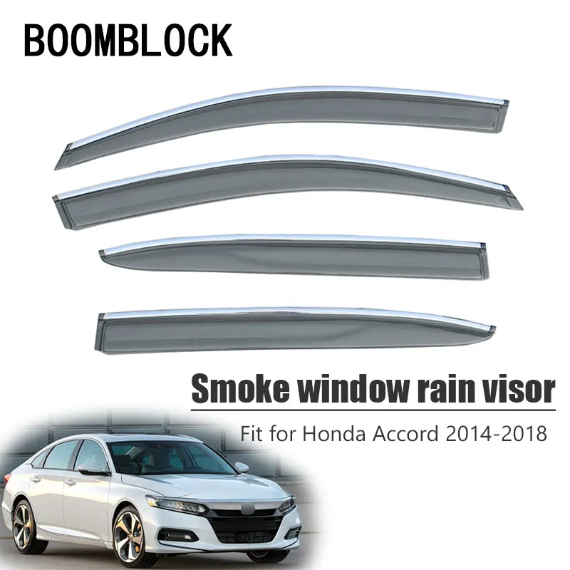 BOOMBLOCK 4pc Car Covers Window Visor Sun Rain Wind Deflector Awning Shield ABS For Honda Accord 2018 2014 2015 2016 2017
BOOMBLOCK 4pc Car Covers Window Visor Sun Rain Wind Deflector Awning Shield ABS For Honda Accord 2018 2014 2015 2016 2017