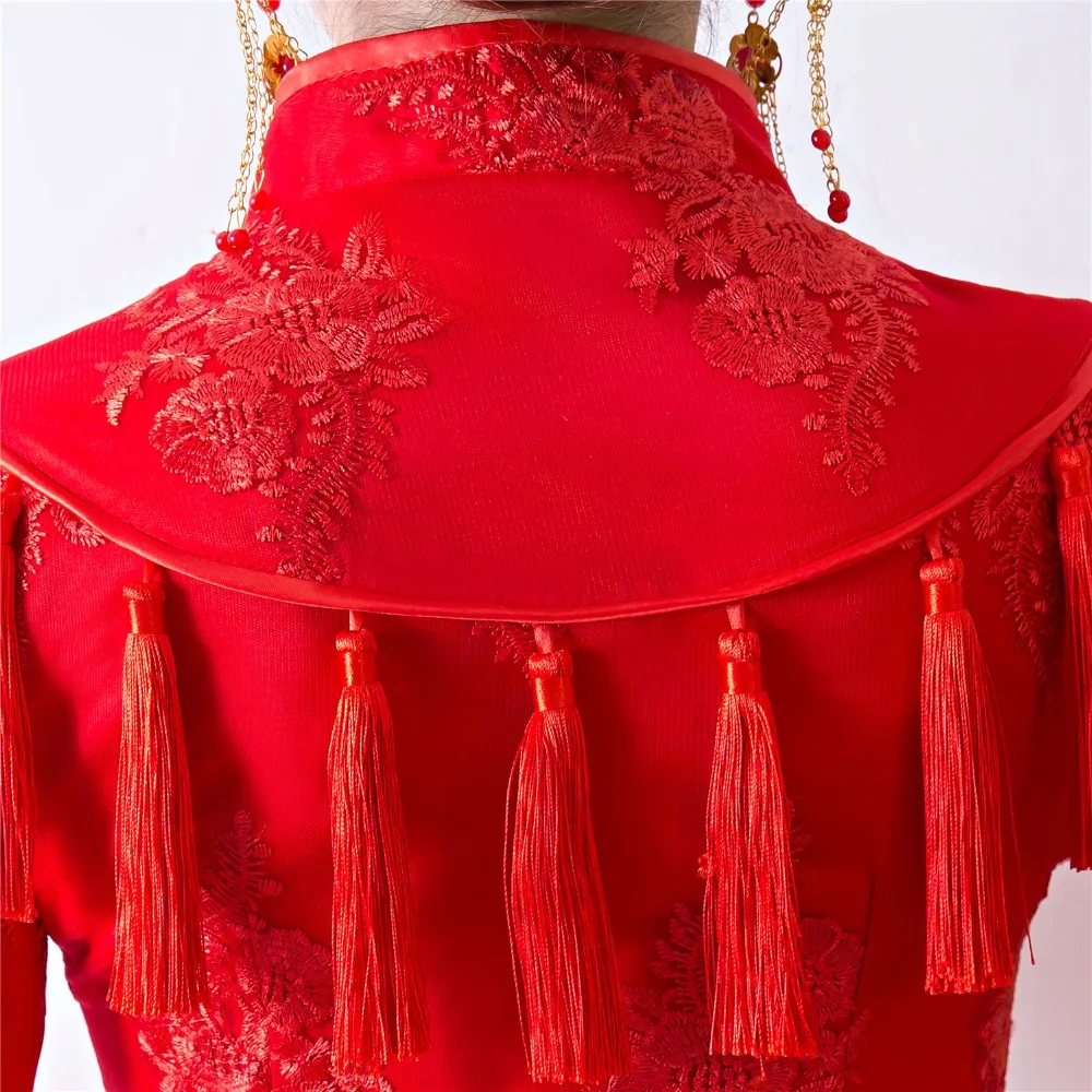Shanghai Story chinese Style clothing Long Sleeve chinese top + Skirt Suit Lace cheongsam Embroidery Qipao for woman
Shanghai Story chinese Style clothing Long Sleeve chinese top + Skirt Suit Lace cheongsam Embroidery Qipao for woman