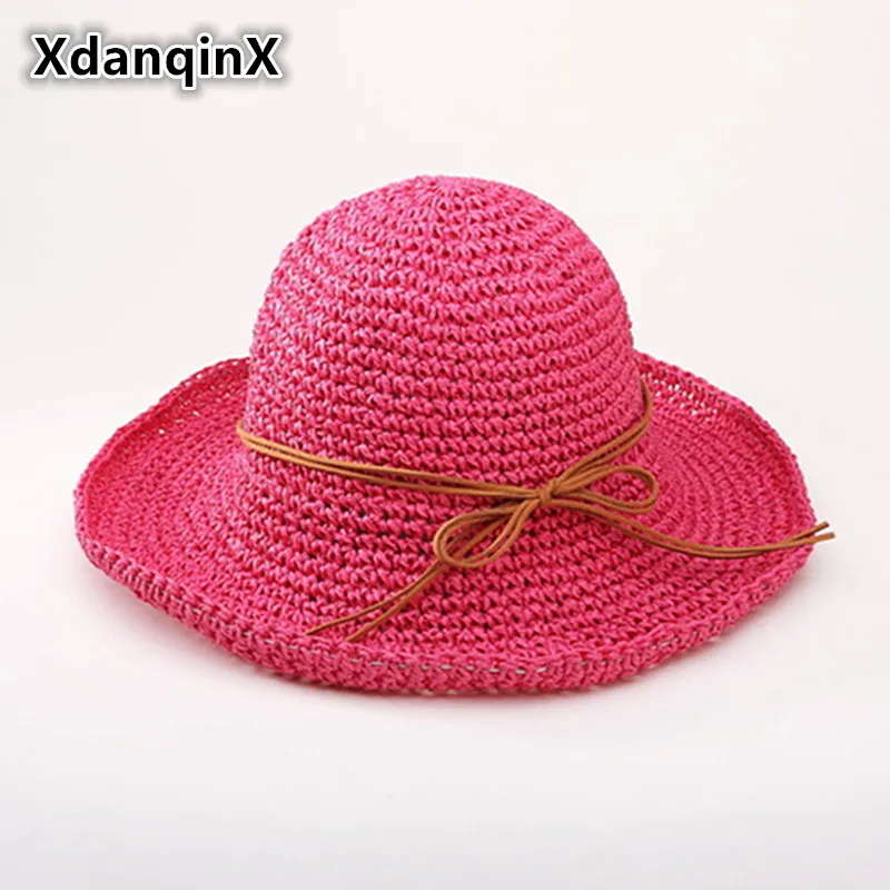 XdanqinX Summer Women's Hat Hollow Raffia Straw Sun Hats For Women Foldable Small Fresh Lady Beach Hat Fashion Brand Female Cap
XdanqinX Summer Women's Hat Hollow Raffia Straw Sun Hats For Women Foldable Small Fresh Lady Beach Hat Fashion Brand Female Cap