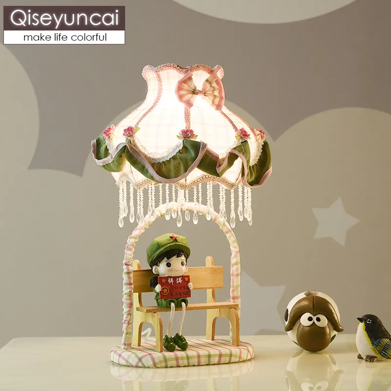 Qiseyuncai Nordic modern minimalist children's room cartoon doll table lamp warm romantic girl bedroom LED light free shipping
Qiseyuncai Nordic modern minimalist children's room cartoon doll table lamp warm romantic girl bedroom LED light free shipping