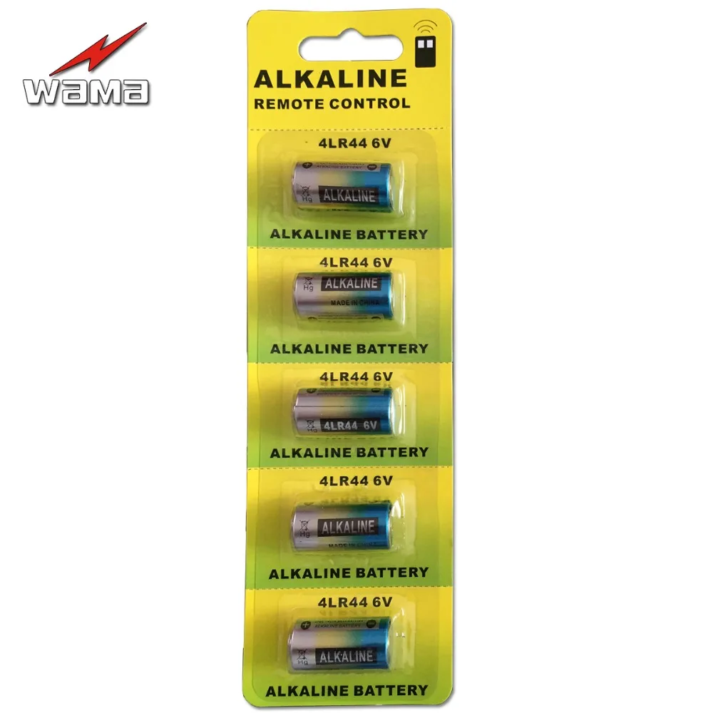 5pcs/pack Wama 4LR44 6V Dry Alkaline Battery Cells Car Remote Watch Toy Calculator Burglar Alarms Dog Training Shock Collar
5pcs/pack Wama 4LR44 6V Dry Alkaline Battery Cells Car Remote Watch Toy Calculator Burglar Alarms Dog Training Shock Collar