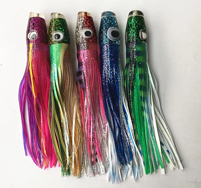 

10.5inch Double Octopus Skirt Lure Fishing Lure With Resin Head Biat Big Sea Trolling Bait Tuna Lure Marlin Bait