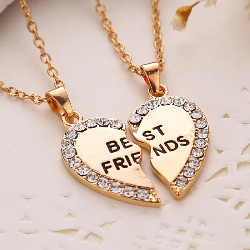 Best Friends Necklace 2 Parts Charming Splice Broken Heart Letter Pendant Forever Gold Silver Color Friendship Jewelry Wholesale
Best Friends Necklace 2 Parts Charming Splice Broken Heart Letter Pendant Forever Gold Silver Color Friendship Jewelry Wholesale
