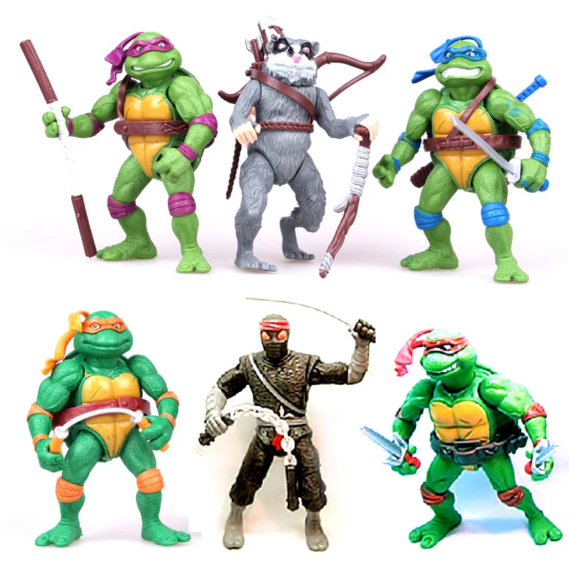 6 pz Подростковая мутантная фигурка Modello коллекция кукол Аниме Фигурка Da Collezione