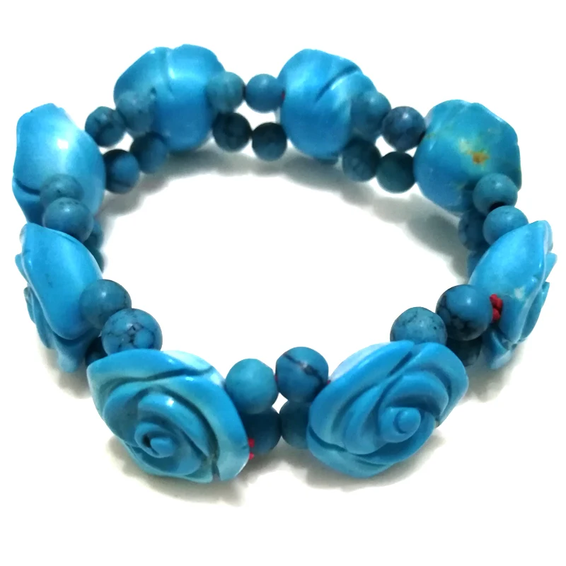 8 inches Stretch Style 10*30mm Blue Flower Shaped Man Hand Carved Natural Turquois Bracelet
8 inches Stretch Style 10*30mm Blue Flower Shaped Man Hand Carved Natural Turquois Bracelet