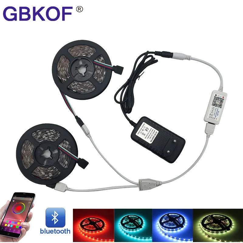 10 м 5 RGB светодиодный светильник SMD 5050 гибкая лента IP65 Водонепроницаемый Bluetooth
