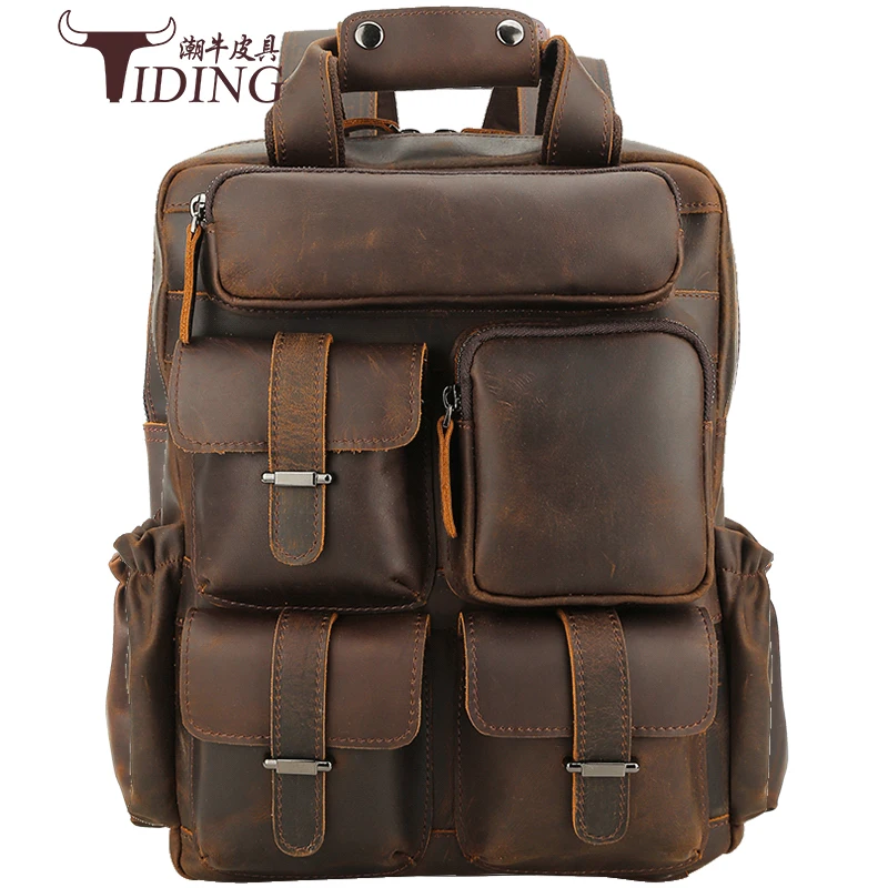 Backpack Men Travel Multi Pocket 14" Genuine Leather Backpacks Bags 2019 New Male Business Travelling Casual Book Backpack Bag
Backpack Men Travel Multi Pocket 14" Genuine Leather Backpacks Bags 2019 New Male Business Travelling Casual Book Backpack Bag