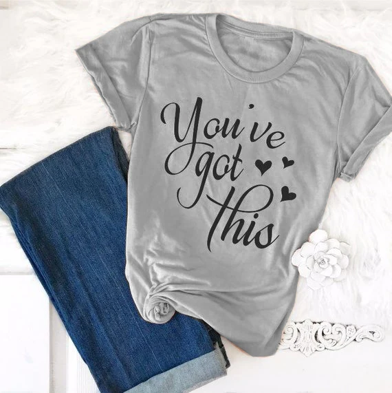 You've Got This heart graphic TShirt for Women Inspirational fashion tees funny slogan cotton tops grunge tumblr Christian shirt
You've Got This heart graphic TShirt for Women Inspirational fashion tees funny slogan cotton tops grunge tumblr Christian shirt