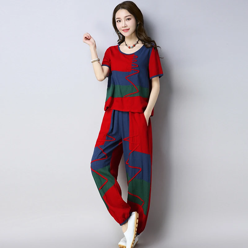 summer National style new Chinese style women's sets women's denim Pants suits embroidery Tops+ loose Pants bloomers two-piece
summer National style new Chinese style women's sets women's denim Pants suits embroidery Tops+ loose Pants bloomers two-piece