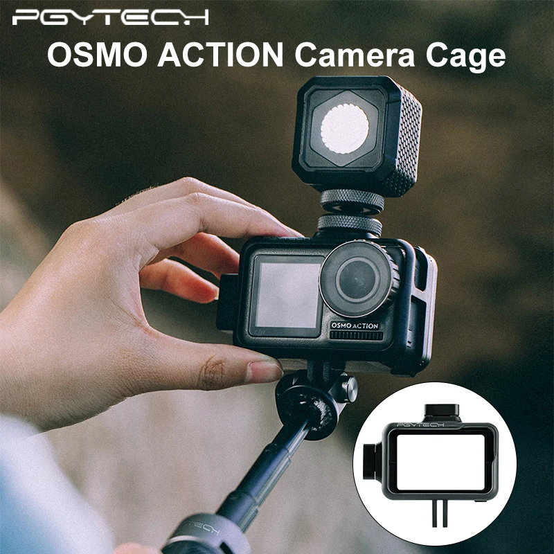 PGYTECH OSMO ACTION Camera Cage Protective Case for DJI Osmo Action Sport Camera Frame Cover Shell Housing Accessories
PGYTECH OSMO ACTION Camera Cage Protective Case for DJI Osmo Action Sport Camera Frame Cover Shell Housing Accessories
