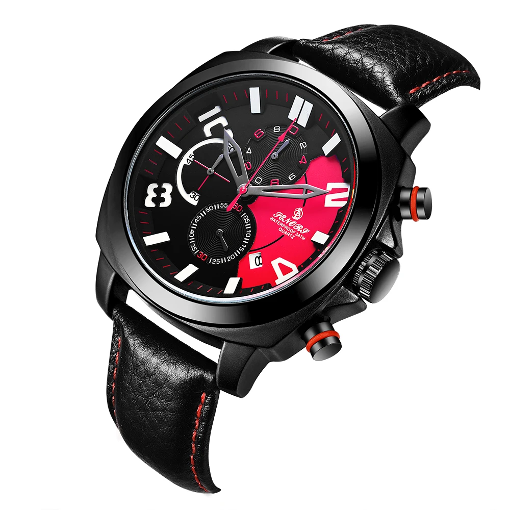 SENORS SN015 Men`s Watch Automatic Date Quartz Watches Men Waterproof Chronograph Clock 3ATM Genuine leather Wristwatches Men
SENORS SN015 Men`s Watch Automatic Date Quartz Watches Men Waterproof Chronograph Clock 3ATM Genuine leather Wristwatches Men