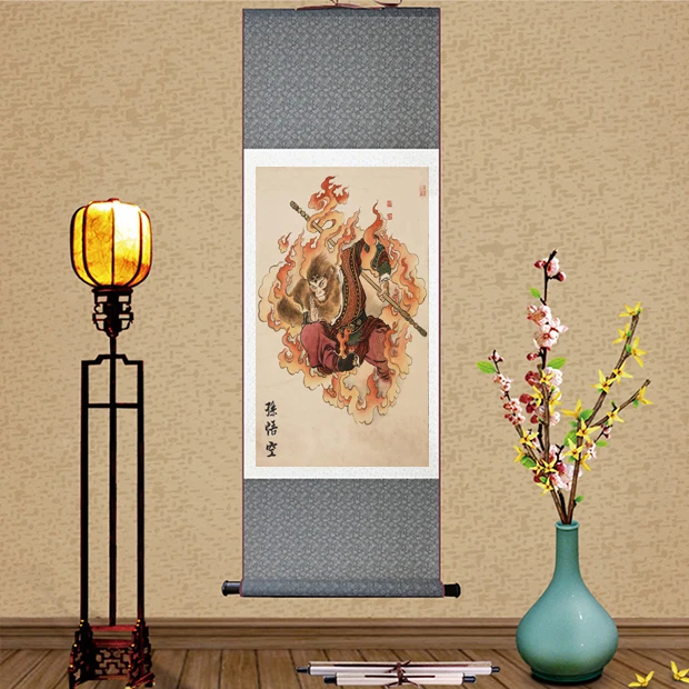 Journey to the West Sun Wukong hangs silk paintings in the living room, character painting scrolls
Journey to the West Sun Wukong hangs silk paintings in the living room, character painting scrolls