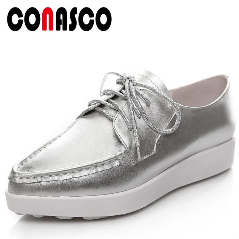 CONASCO Fashion Women Basic Flats Shoes Pointed Toe Genuine Leather Cross-tied Spring Autumn Shoes Platforms Casual Shoes Woman
CONASCO Fashion Women Basic Flats Shoes Pointed Toe Genuine Leather Cross-tied Spring Autumn Shoes Platforms Casual Shoes Woman