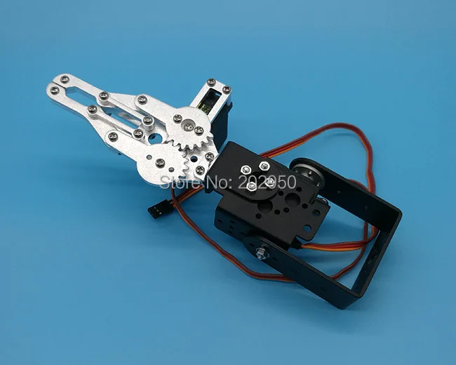 1 комплект Robot 2 DOF черный Алюминиевый зажим коготь Gripper Mount Kit (без сервопривода)
