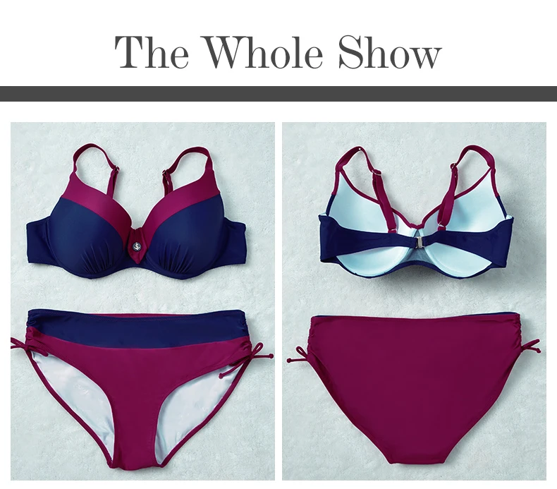 Wingteng 2018 plus size Bikinis Brazilian high waist Swimwear Female push up Swimsuit women large cup 5XL Halter Bathing Suits
Wingteng 2018 plus size Bikinis Brazilian high waist Swimwear Female push up Swimsuit women large cup 5XL Halter Bathing Suits