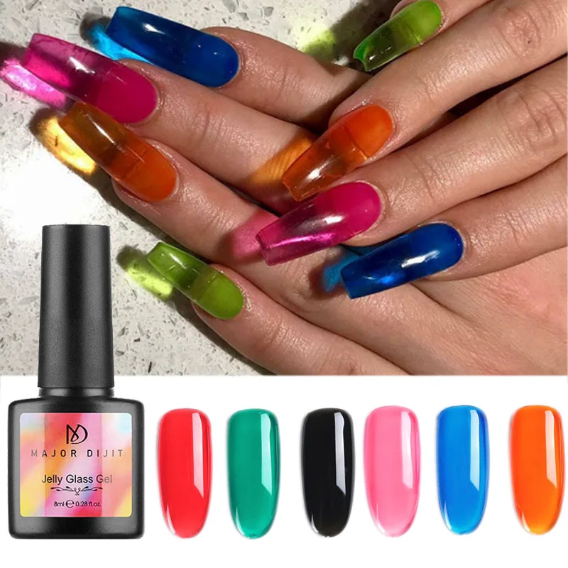 1Bottle Jelly Glass Candy Gel nail polish 8ml Tranparent Crystal Amber Suit For Summer Series Neon Color UV Nail Gel Polish
1Bottle Jelly Glass Candy Gel nail polish 8ml Tranparent Crystal Amber Suit For Summer Series Neon Color UV Nail Gel Polish