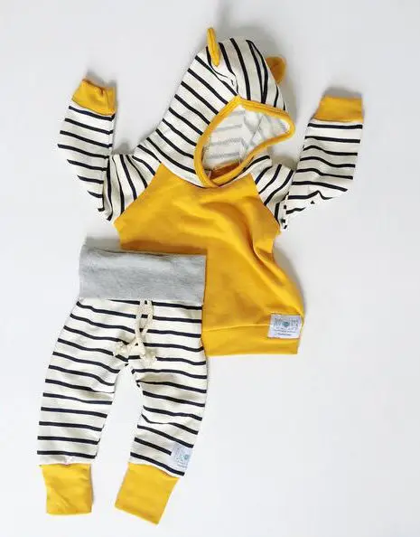 Newborn Toddler Kids Baby Boys Girls Outfits Clothes T-shirt Tops Hooded Striped + Pants Casual Clothing 2PCS Set Baby Boy Girl
Newborn Toddler Kids Baby Boys Girls Outfits Clothes T-shirt Tops Hooded Striped + Pants Casual Clothing 2PCS Set Baby Boy Girl
