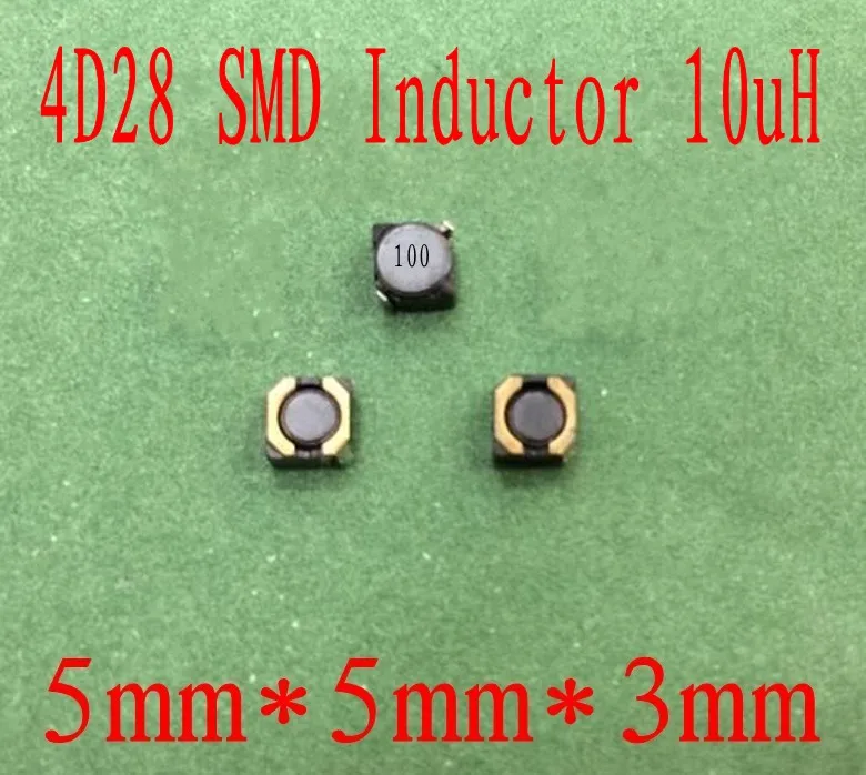 Фото 1000 шт./лот SMD Силовые индукторы 10UH 4D28 экранированный индуктор 5*5*3 - купить