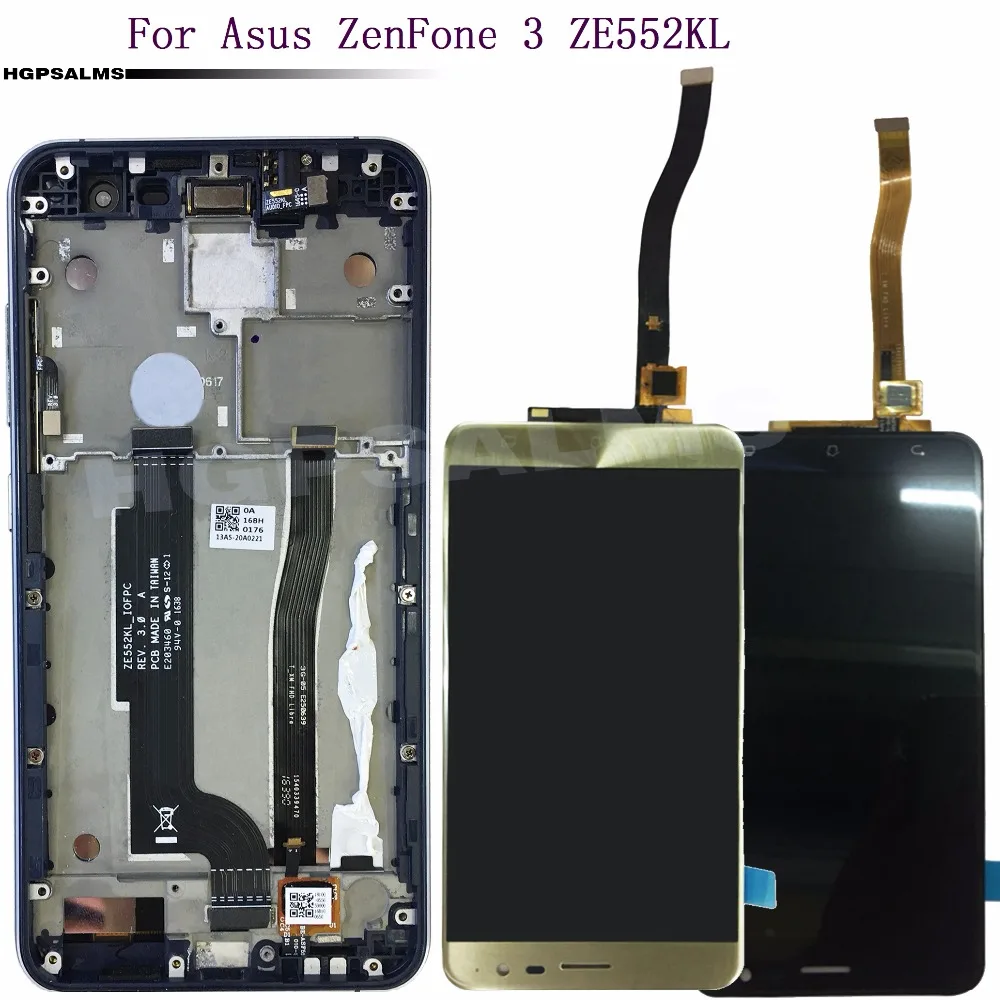 Для Asus ZenFone 3 ZE552KL ЖК дисплей сенсорный экран дигитайзер стекло в сборе с рамкой