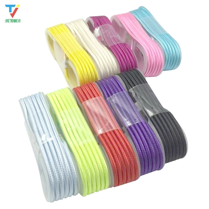 300pcs/lot 1.5M Nylon Internal tray Fabric Braided Micro USB Data Cable Connection and Charging for Samsung Andriod Type C cheap | Мобильные