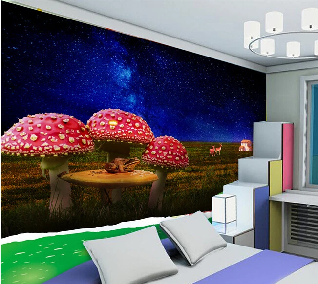 Custom papel DE parede infantil, mushrooms grasslands star murals for children room bedroom TV wall fabric papel DE parede
Custom papel DE parede infantil, mushrooms grasslands star murals for children room bedroom TV wall fabric papel DE parede