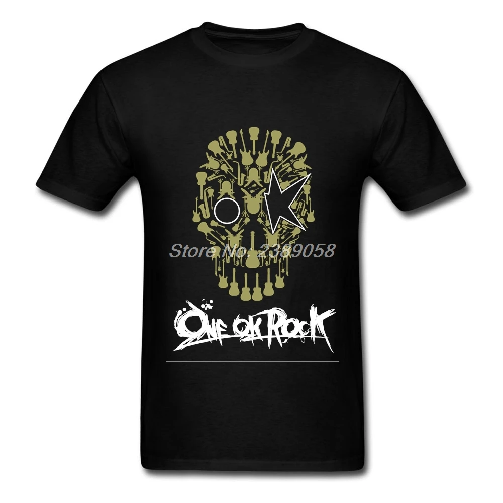 One Ok Rock Мужская футболка с коротким рукавом Винтаж Рок Группа Футболка Одежда