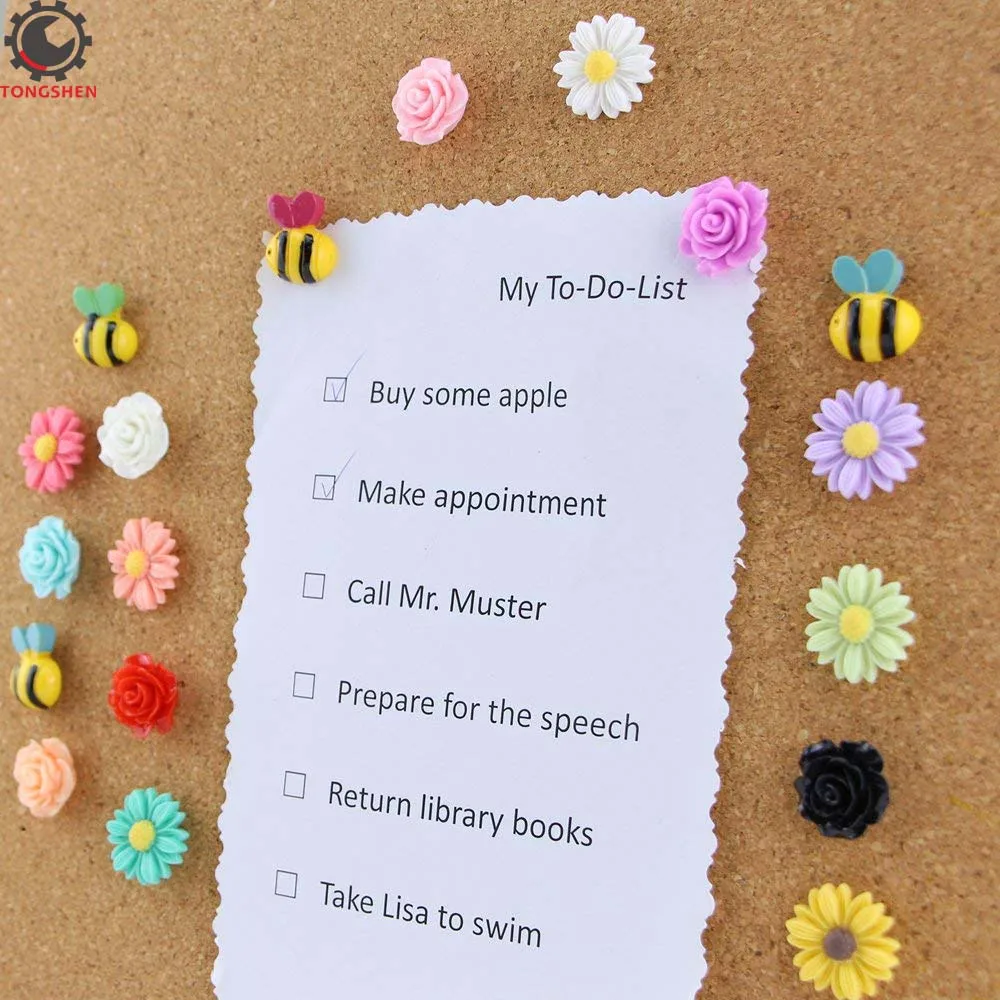 24 Pcs Decorative Thumbtacks Colorful Floret and Bees Pushpins for Feature Wall Whiteboard Corkboard Photo Wall Pins and Tacks
24 Pcs Decorative Thumbtacks Colorful Floret and Bees Pushpins for Feature Wall Whiteboard Corkboard Photo Wall Pins and Tacks
