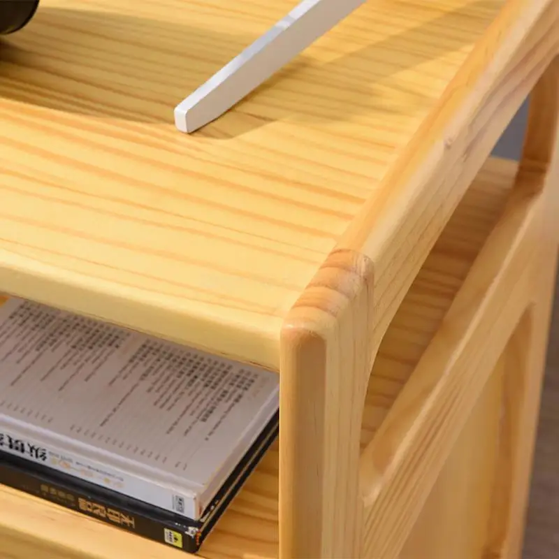 Сплошная деревянная прикроватная Столик Маленький Мини простое хранение