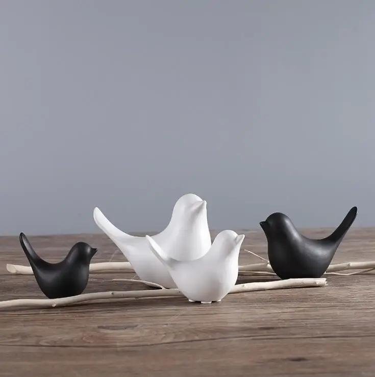 30SET/LOT creative ceramic animal figurines white and black bird figure statues ornaments modern decorative crafts home decor
30SET/LOT creative ceramic animal figurines white and black bird figure statues ornaments modern decorative crafts home decor