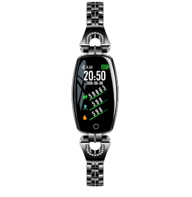H8 женские модные Смарт-часы металлические часы пульсометр артериальное давление