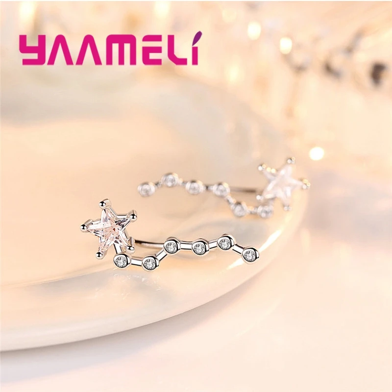 High Quality Charming Glittering Rhinestone Ear Earrings Female Exquisite Dazzling Zircon 925 Silver Star Earrings
High Quality Charming Glittering Rhinestone Ear Earrings Female Exquisite Dazzling Zircon 925 Silver Star Earrings