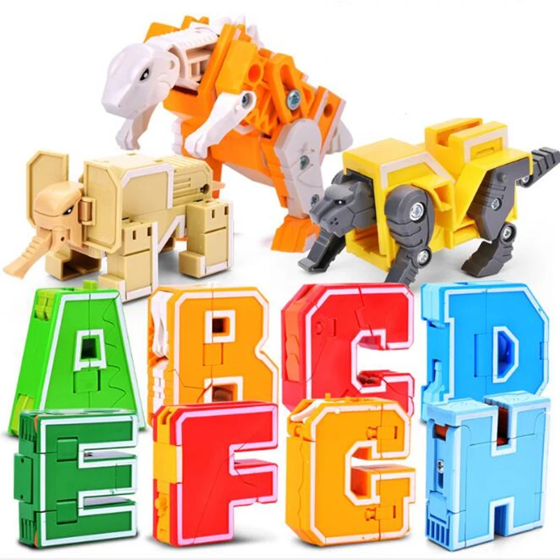 26 English Letter Transformation Alphabet Robot Animal Creative Educational Action Figures Number Robot Building Block Model toy
26 English Letter Transformation Alphabet Robot Animal Creative Educational Action Figures Number Robot Building Block Model toy