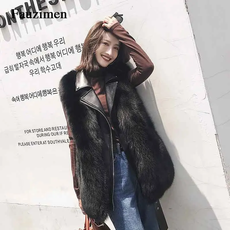 Real Fox Fur Jacket Women Spring Winter Jacket Gilet Leather Coat Outerwear Natural Fur Sleeveless Coat
Real Fox Fur Jacket Women Spring Winter Jacket Gilet Leather Coat Outerwear Natural Fur Sleeveless Coat